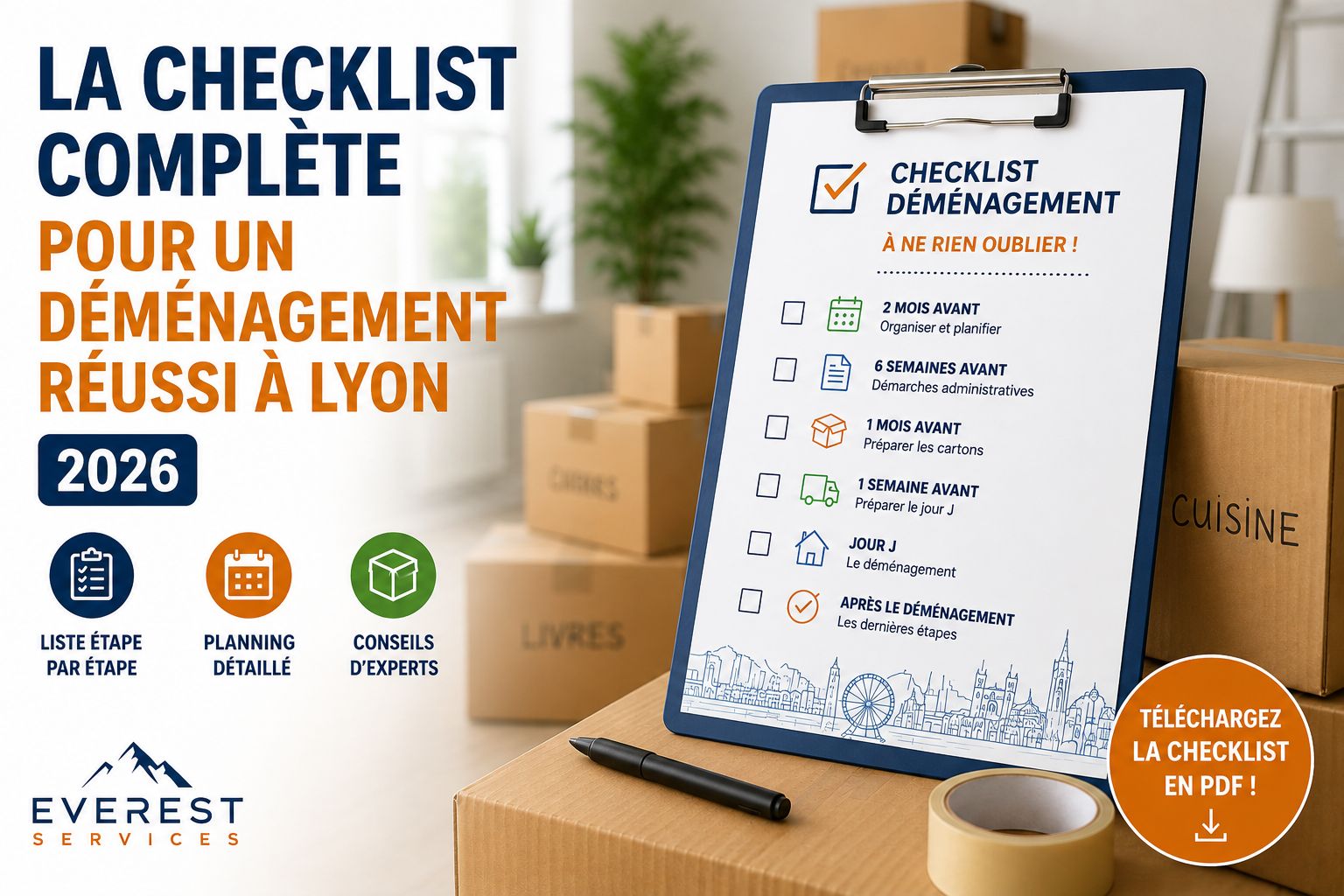 checklist déménagement Lyon