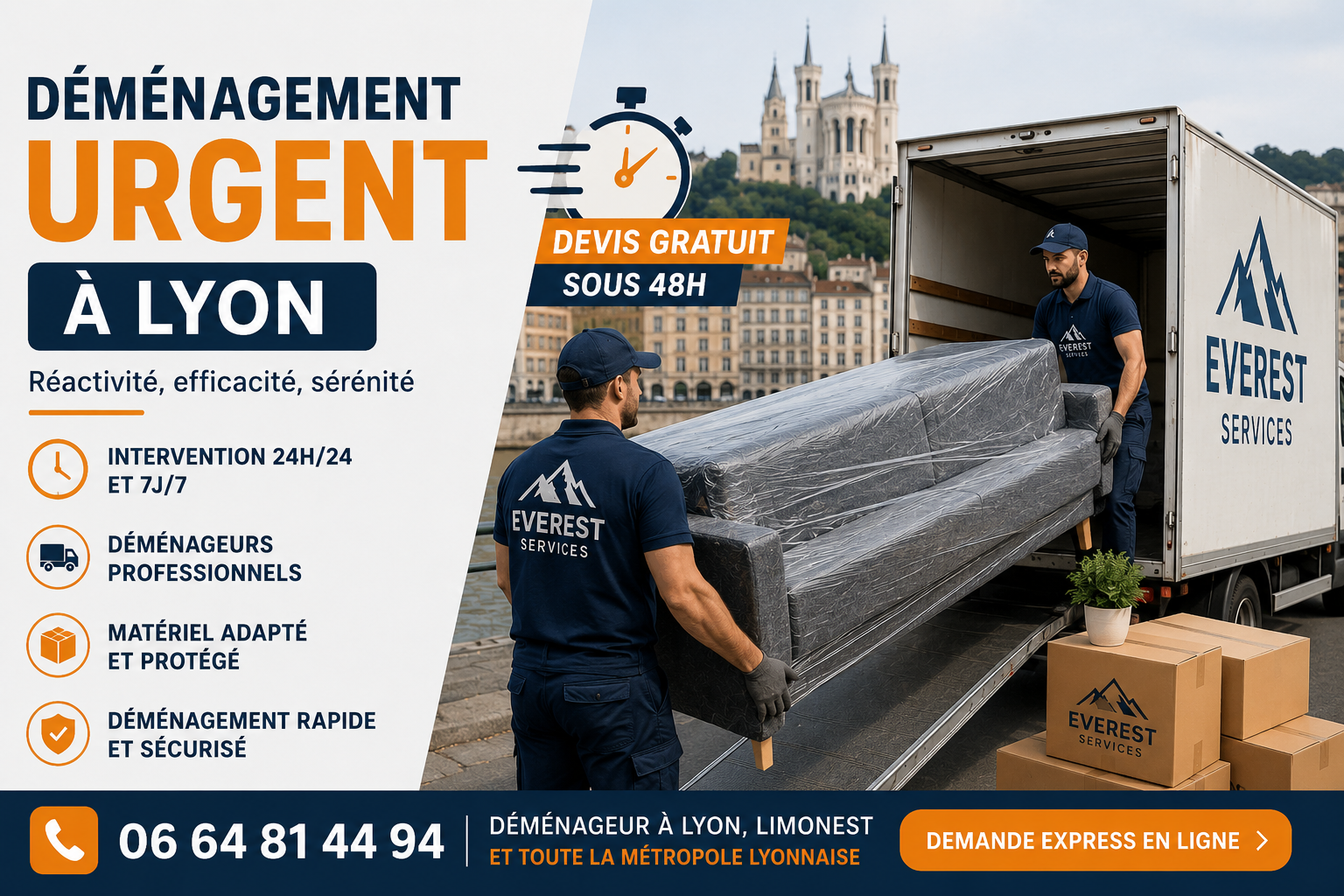déménagement urgent à Lyon
