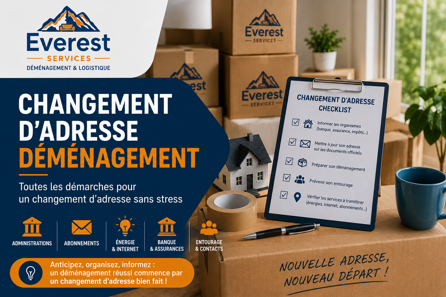 changement d'adresse déménagement