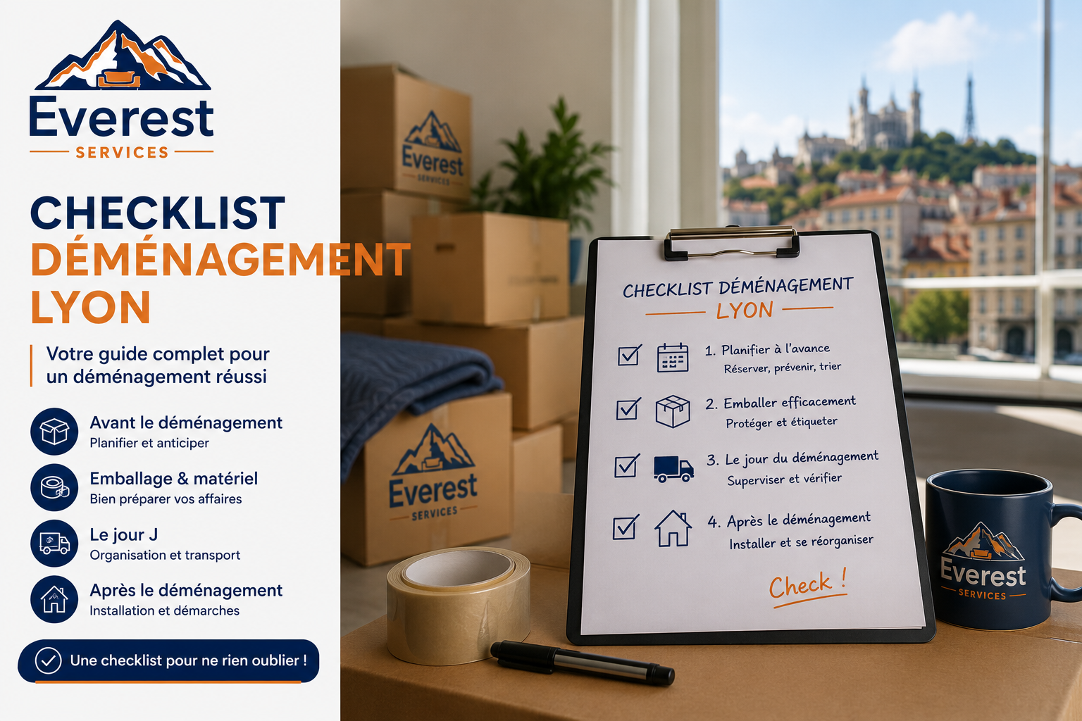 checklist déménagement Lyon